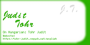 judit tohr business card